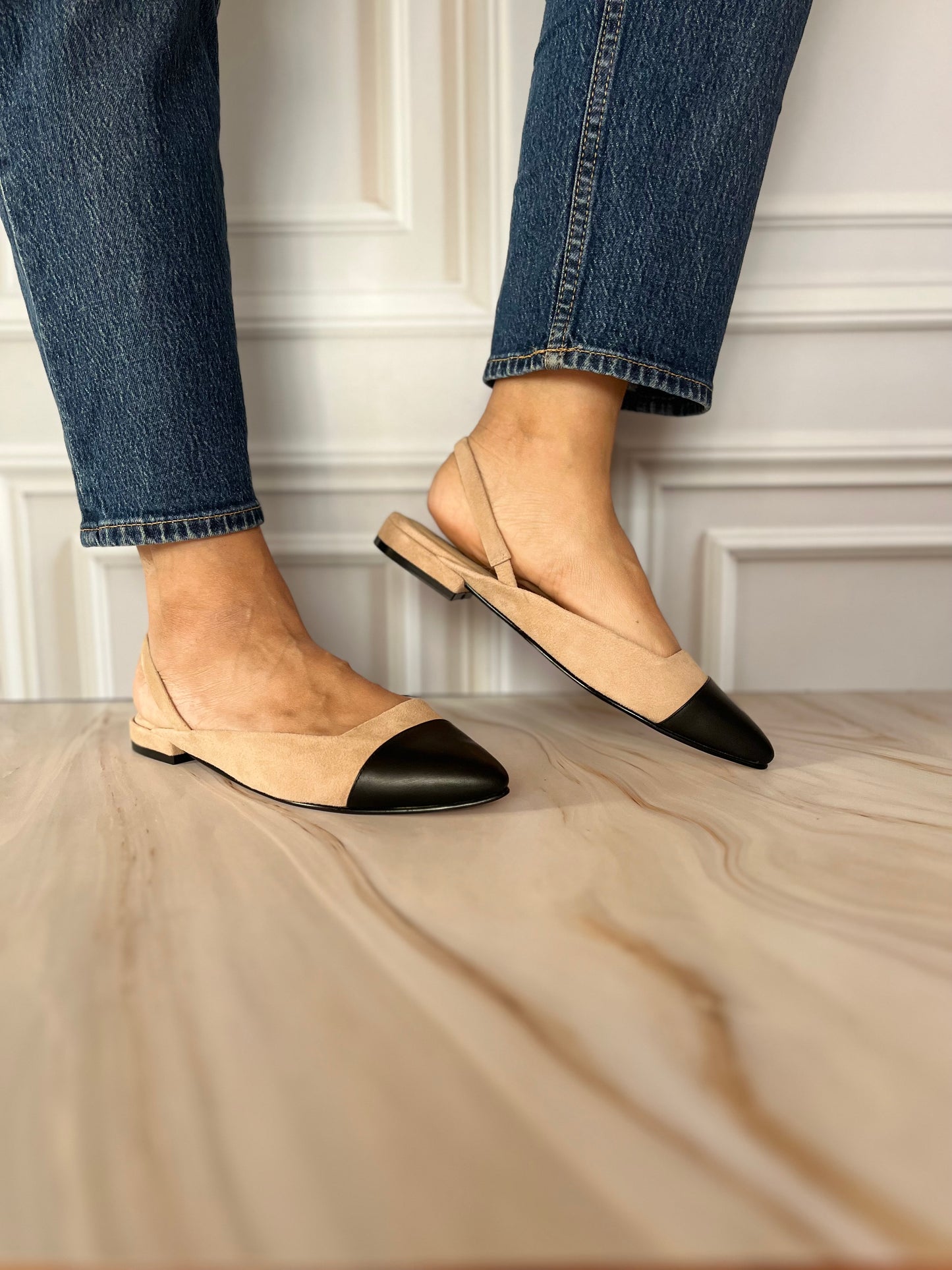 Flats Almendra - gamuza