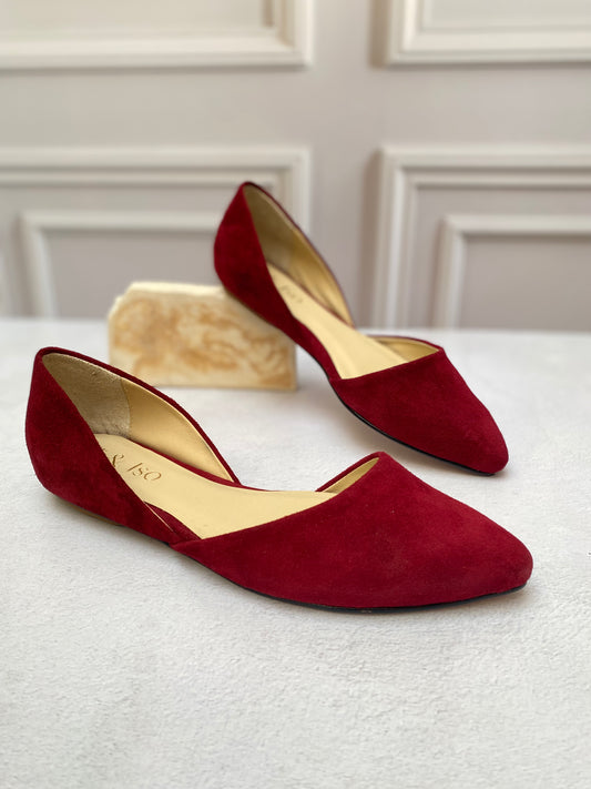 Flats Lili - gamuza guinda