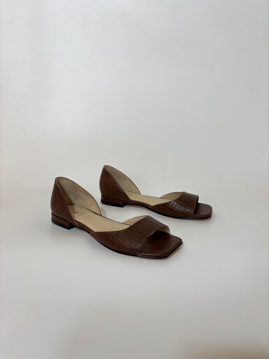 Flats Estela - marrón cocodrilo