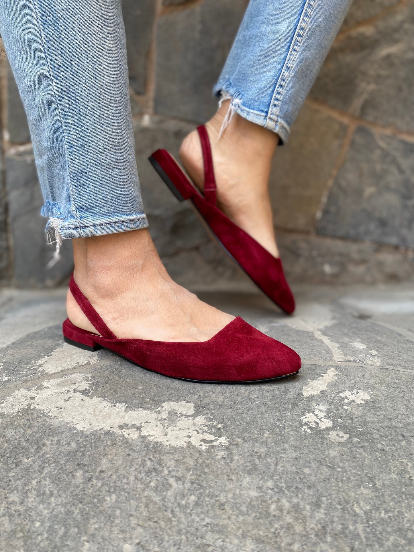 Flats Almendra - gamuza