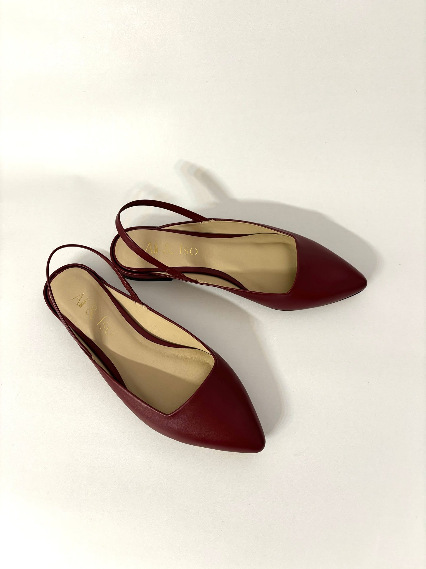 Flats Almendra - cuero borgoña